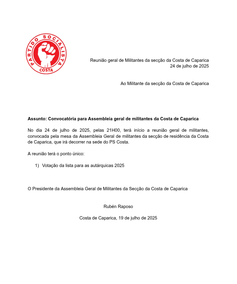 image-2 Reunião Geral de Militantes